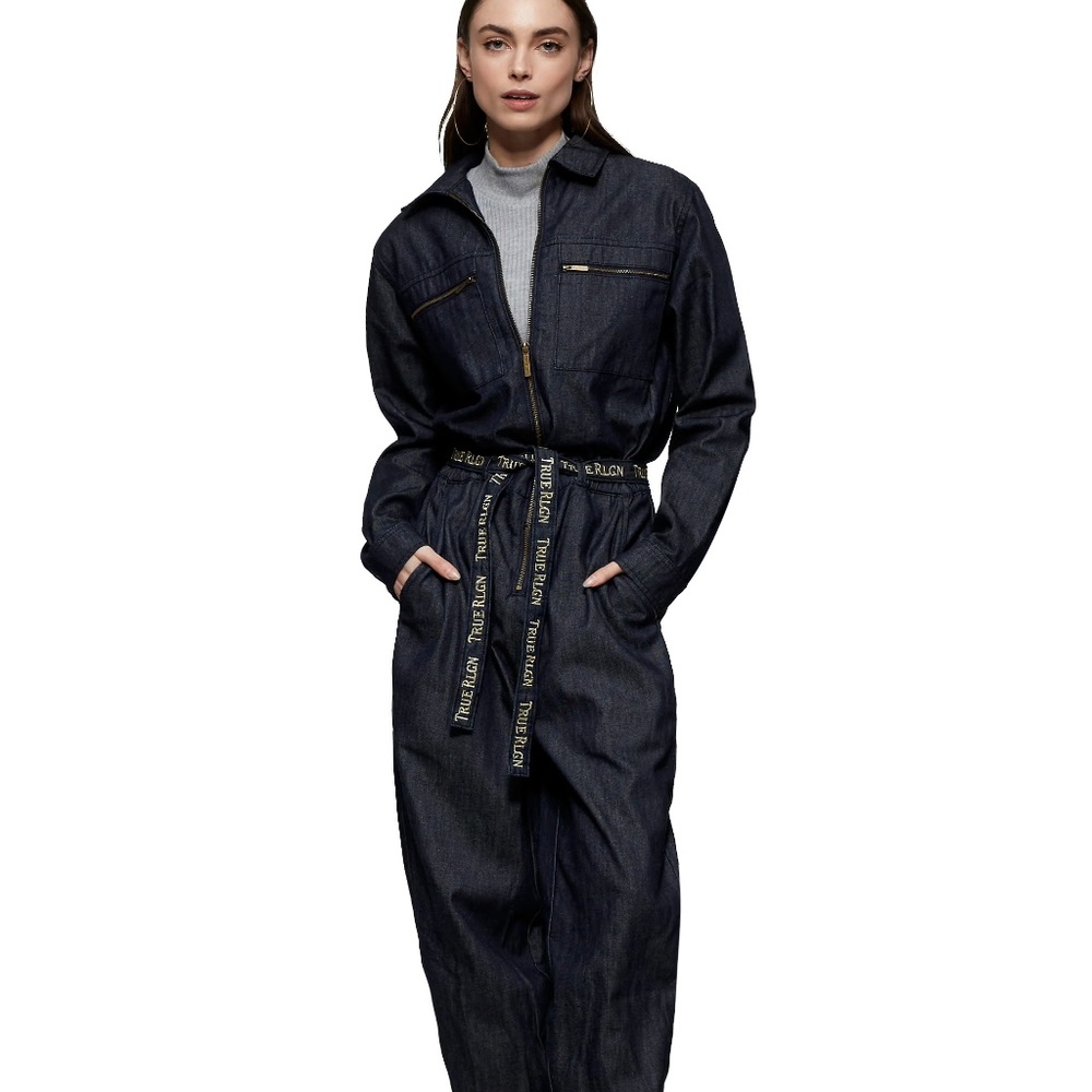 True Religion denim Utility jumpsuit